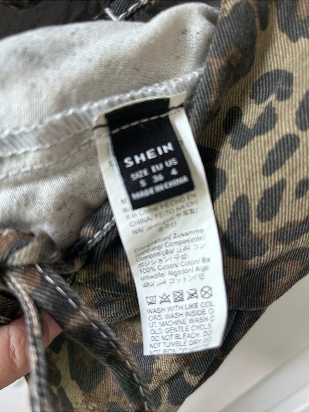 SHEIN Leopard Print Tie Front Peplum Vest Size Small - Picture 2 of 5